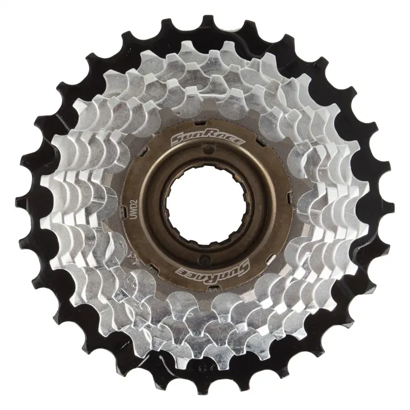 Sunrace MFM2A 7-speed 14-28-tooth Freewheel in Silver/Black