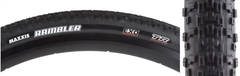Maxxis Max Rambler 60DC EXO 700x45mm Folding TLR Tire in Black/Tan