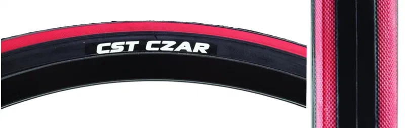 CST Premium Czar 700 25-inch 120lb Wire Tire in Black/Red