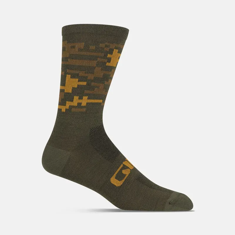 Giro Seasonal Merino Wool Socks in Trail Green Camo
