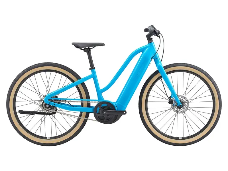 Momentum Transend E+ Mid-Step E-Hybrid Bike in Sky Blue