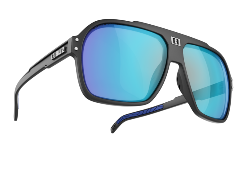 Bliz Targa Sunglasses in Matte Black and Blue