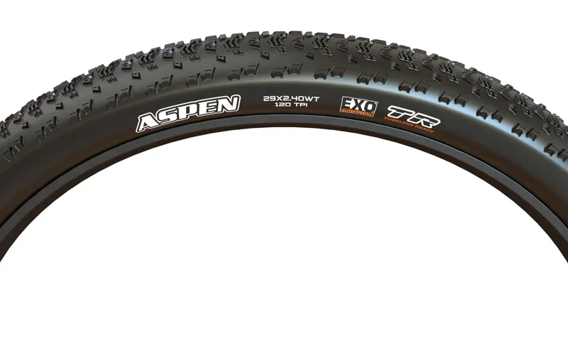 Maxxis Aspen Tire 29 x 2.4 Tubeless Folding Dual EXO Wide Trail in Black-2