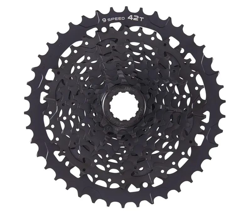 Microshift Advent Cassette - 9 Speed 11-42t Black ED Coated Alloy Large Cog
