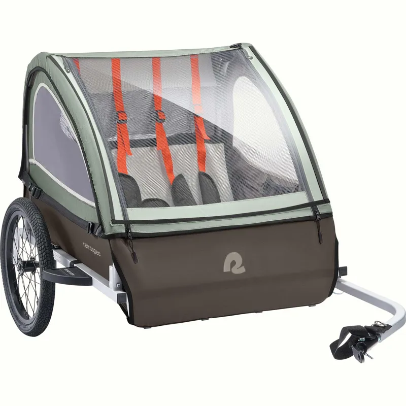 Retrospec Rover Plus Kids' Bike Trailer Double Child in Mint