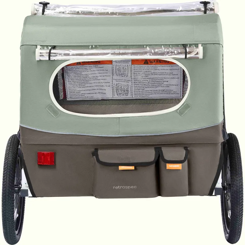 Retrospec Rover Plus Kids' Bike Trailer Double Child in Mint-3