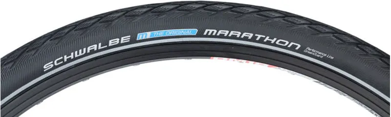 Schwalbe Marathon HS 420 Performance Wire GreenGuard Endurance Tire 27x1-1/4 in Black-Reflex-2