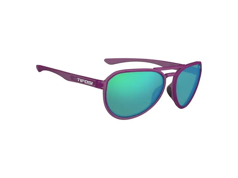 Selca Crazy Single Lens Sunglasses in Plum Smoke Green Mirror