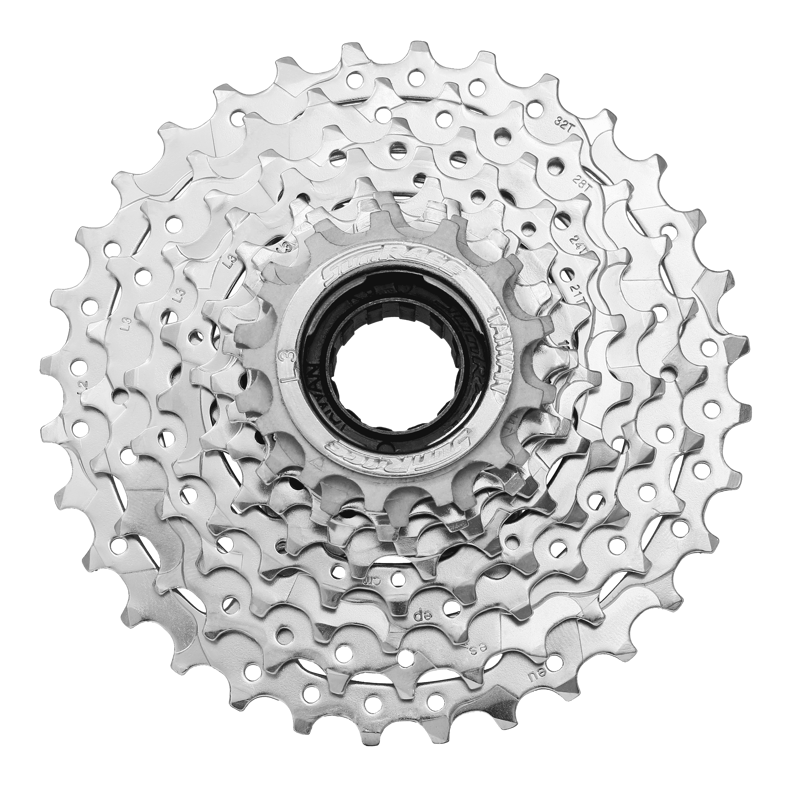 Sunrace MFE90 9-Speed Freewheel E-Bike in Chrome