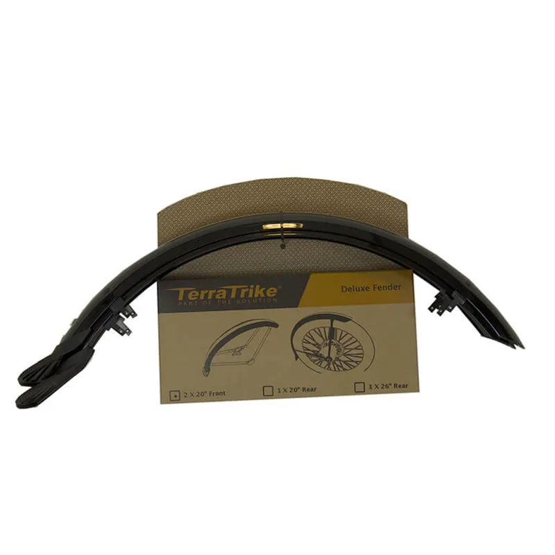 TerraTrike Deluxe Fender Front Set 20 in Black