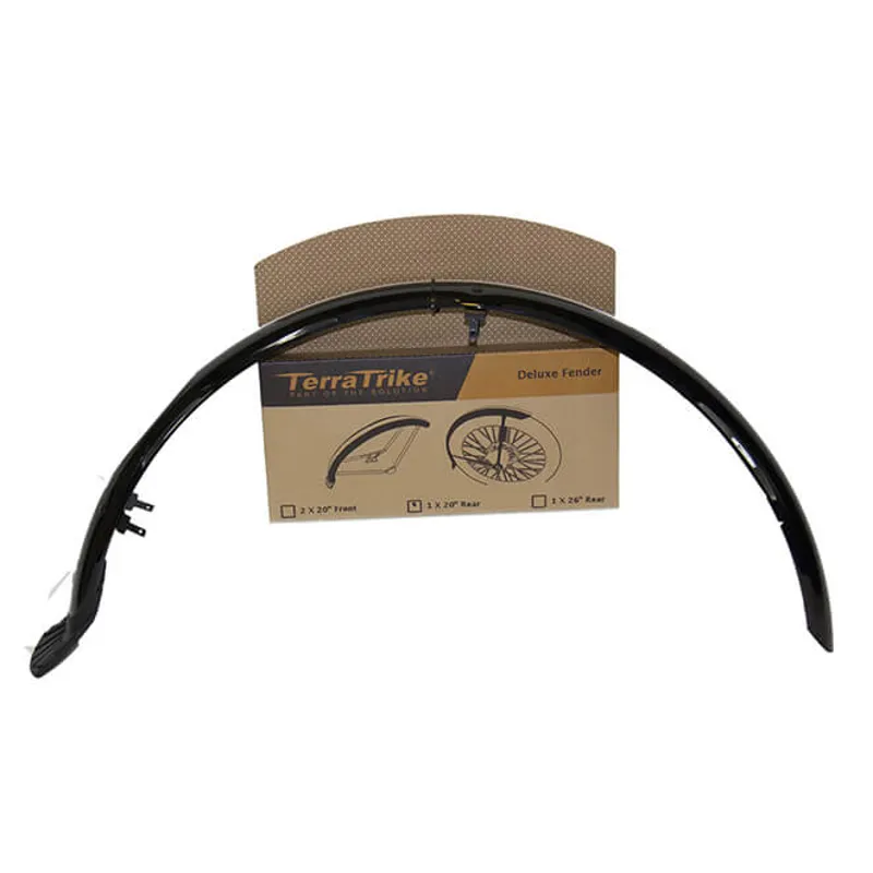TerraTrike Deluxe Rear Fender 20 in Black