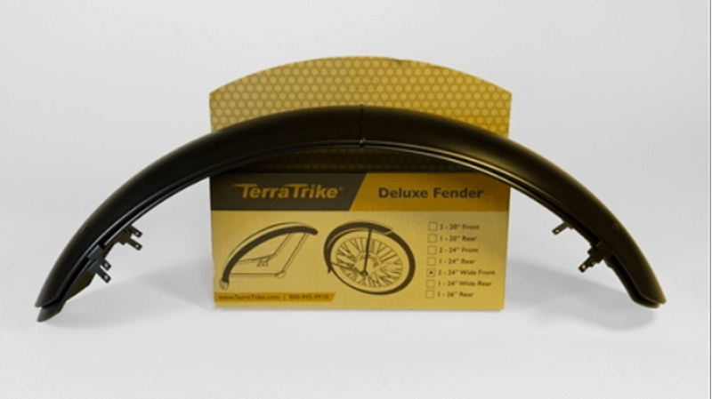 TerraTrike Front Fender Set 24 in Black