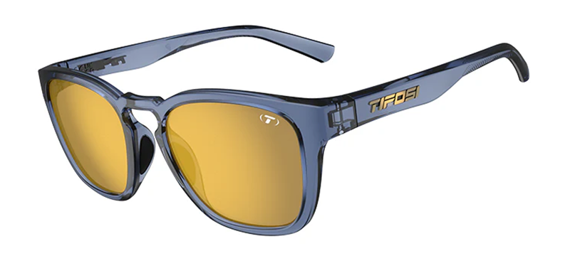 Tifosi Smirk Sunglasses in Crystal Denim Gold Mirror