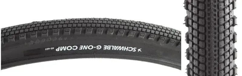 Schwalbe G-One Comp 700x45c K-Guard Green Comp. Wire Tire in Black