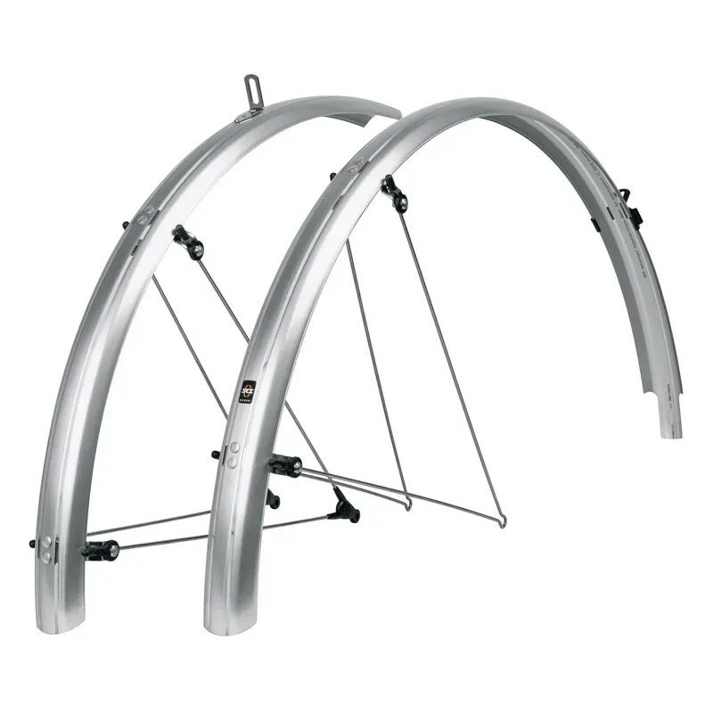 SKS B55 Bluemels Full Coverage Fender Set - 55mm 700 X 38-47 Silver 700c
