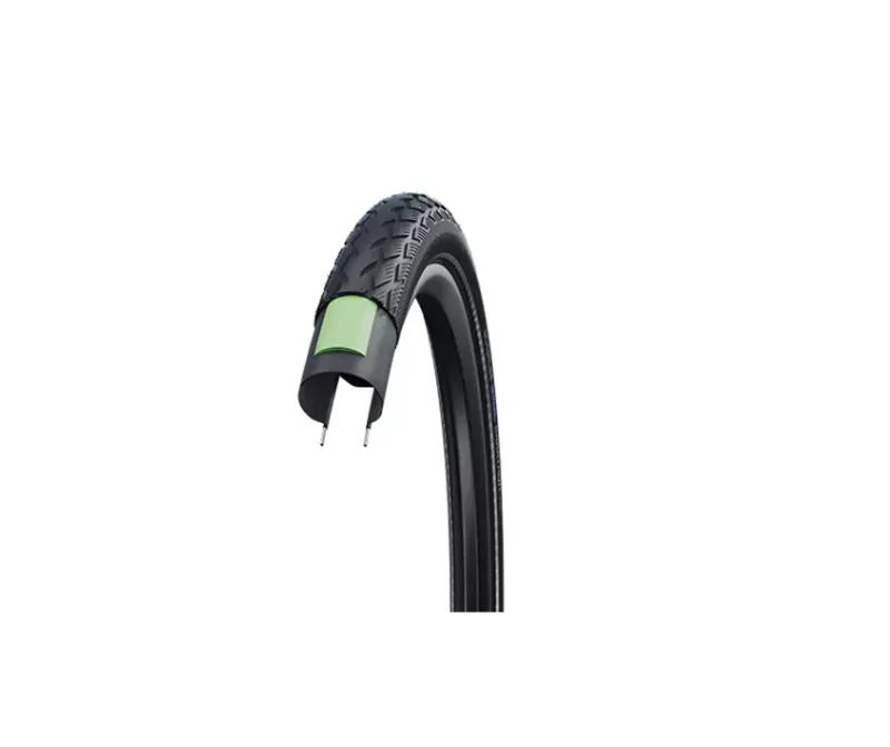 Schwalbe Green Marathon Tire - 20 X 1.50 Clincher Wire Black/Reflective Performance Line GreenGuard TwinSkin Addix Black 20 x 1.50